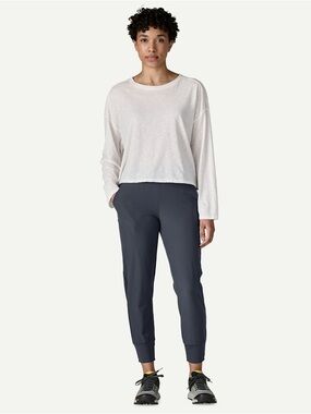 Patagonia Women's Happy Hike Studio Pants- Grey- Size Medium